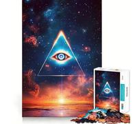 Puzzle da 1000 pezzi "Occhio Onniveggente nello Spazio" - Divertimento e Allenamento Cerebrale - Pezzi a Incastro Perfetto - Hobby Affascinante per i Momenti di Ozio (38x52cm)