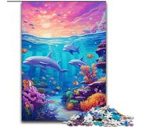 Puzzle da 1000 pezzi Ocean World Puzzle in legno, regalo perfetto per compleanni, Natale, Halloween, Ringraziamento, Pasqua 1000 pezzi(50x75cm)