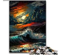 Puzzle da 1000 pezzi "Oceano in tempesta" in legno, perfetto per decorare la casa o l'ufficio, ideale come regalo di Natale 50x75cm, decorazione artistica fai da te, perfetto regalo di compleanno