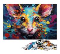 Puzzle da 1000 pezzi Ocelot colorato, puzzle difficili per adulti, rompicapo stimolante per adolescenti, divertente serata di giochi in famiglia, 50x75CM / 19,68x29,52 pollici