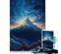 Puzzle da 1000 pezzi "Oltre la montagna",decorazione pulita e adatta,attività stimolante per la mente,momento di relax,regalo di Natale divertente (50x75cm)