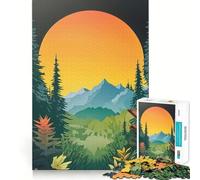 Puzzle da 1000 pezzi "Oltre le montagne",incastro perfetto,gioco di abilità artistica e di pensiero,ideale per il relax e come regalo di Natale (38x52cm)