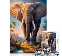 Puzzle da 1000 pezzi Oltre l'elefante Decorazione per la casa Giocattoli Ottimo regalo per giochi Gioco educativo Migliora l'amore tra coppie Dimensioni 38x52cm
