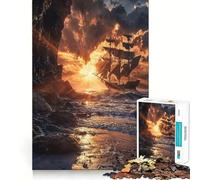 Puzzle da 1000 pezzi "Oltre l'orizzonte",decorazione elegante,attività stimolante per la mente,momento di relax,regalo di Natale divertente (50x75cm)