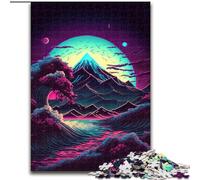 Puzzle da 1000 pezzi "Onda dell'oceano" in Giappone, realizzato in legno, attività divertente per la casa, 50x75cm, decorazione fai da te, regalo per le vacanze stimolante per il cervello