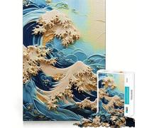Puzzle da 1000 pezzi "Onda Surreale di Kanagawa" per adolescenti, gioco di logica e abilità, antistress, taglio preciso, regalo perfetto 50x75cm