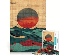 Puzzle da 1000 pezzi "Onde al tramonto" per adulti, gioco di logica, per interni, taglio di precisione, regalo prezioso 38x26cm