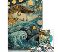 Puzzle da 1000 pezzi "Onde dell'oceano" per adulti e adolescenti, per gioco educativo, giocattolo, decorazione unica per la casa e regali, 38x26cm