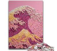 Puzzle da 1000 pezzi "Onde in stile giapponese" per adulti e ragazzi, per età 14+, giochi divertenti, attività divertenti a casa, regali di compleanno, regali di viaggio, 50x75cm