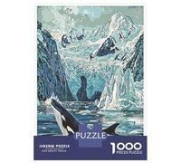 Puzzle Da 1000 Pezzi Orca in Kenai Fjords Puzzle Per Adulti Giochi Rilassanti Sfida Difficile Divertimento A Casa Attività, 70x50cm/1000pcs