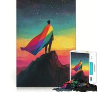 Puzzle da 1000 pezzi "Orgoglio sulla cima della montagna" per adolescenti, gioco di allenamento mentale, gioco di gruppo, taglio di precisione, regalo per le festività 38x52cm
