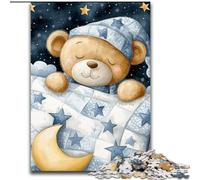 Puzzle da 1000 pezzi "Orsacchiotto addormentato" per adulti, 50x75cm, regalo perfetto per genitori, amanti e amici - età 14+