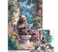 Puzzle da 1000 pezzi "Orso grizzly sul water", puzzle da 1000 pezzi per adulti e ragazzi, collezione di giocattoli, gioco intellettuale, belle arti, 50x75cm