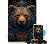 Puzzle da 1000 pezzi Orso incantato,taglio preciso,divertente,gioco di logica,divertimento,rallenta il tempo,Natale,decorazione per la casa (38x26cm)