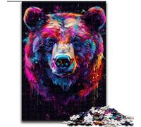 Puzzle da 1000 pezzi "Orso psichedelico" per adulti e adolescenti, interessante strumento per ridurre lo stress e favorire l'interazione genitore-figlio (26x38cm)