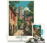Puzzle da 1000 pezzi Orvieto Umbria, Giocattolo Decorazione da Parete, Stimolante da Completare, Rafforza l'Amore tra le Coppie 38x52cm
