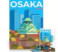 Puzzle da 1000 pezzi,Osaka,Giappone Gioco di precisione,attività cerebrale,divertimento per il tempo libero,regalo di compleanno,arte (50x75cm)