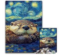 Puzzle da 1000 pezzi "Otter Night Sky" per adulti, puzzle per adulti per adolescenti e divertimento in famiglia - Gioco rompicapo fai da te, regalo 50x75CM/19,68x29,52 pollici