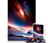 Puzzle da 1000 pezzi "Paesaggi innevati celestiali" per ragazzi,ideale per l'allenamento intelligente,il tempo libero e la fuga dalla realtà,con taglio perfetto,perfetto come regalo di Natale 38x52cm