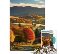 Puzzle da 1000 pezzi Paesaggio autunnale con strada tortuosa Gioco per tutta la famiglia Sfida di intelligenza Giocattolo avvincente Ottimo regalo per compleanni (Dimensioni 38x52cm)