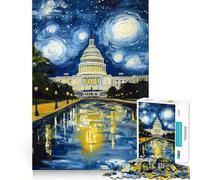 Puzzle da 1000 pezzi "Paesaggio con cielo stellato" per adolescenti, gioco stimolante per la mente, ideale per il relax, con tagli precisi e decorazioni artistiche 50x75cm