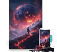Puzzle da 1000 pezzi "Paesaggio del Pianeta Ardente" con bordi lisci,gioco divertente e stimolante,ideale per momenti di relax e come regalo di compleanno (38x52cm)