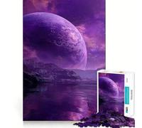 Puzzle da 1000 pezzi "Paesaggio del Pianeta Viola" per adolescenti, gioco che stimola la logica e allevia la tensione, con bordi di qualità, ideale come regalo di Babbo Natale (38x52cm)