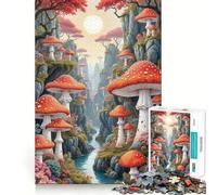 Puzzle da 1000 pezzi "Paesaggio della Valle dei Funghi" per adolescenti, ideale per migliorare la memoria, senza stress, con design e assemblaggio rilassanti, un regalo speciale (50x75cm)