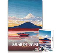 Puzzle da 1000 pezzi - Paesaggio di Salar De Uyuni, calma, piacevole, tempo libero, divertimento, stretto, senza soluzione di continuità, precisione, giocattolo, dimensioni 50x75cm