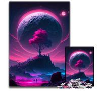 Puzzle da 1000 pezzi Paesaggio di un pianeta alieno - Puzzle difficile per adulti, Halloween, Pasqua, Capodanno - 26X38CM/10,23x14,96 pollici