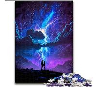 Puzzle da 1000 pezzi, paesaggio fantasy con tuoni, in legno, gioco interattivo per famiglie, rompicapo, giocattolo educativo(50x75cm)