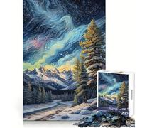 Puzzle da 1000 pezzi "Paesaggio invernale di Van Gogh" per ragazzi, ideale per allenare la mente, per un'attività ricreativa tranquilla, con taglio uniforme e un regalo di Natale unico (38x26cm)