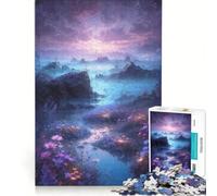 Puzzle da 1000 pezzi Paesaggio Magico Gioco Pratico Difficile Compleanno e Natale 38x52cm