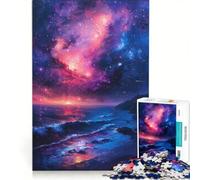 Puzzle da 1000 pezzi "Paesaggio marino cosmico", gioco rompicapo, allena la mente e la manualità, ideale come decorazione da scrivania 50x75cm