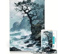 Puzzle da 1000 pezzi "Paesaggio marino tempestoso" per adulti, gioco di logica, per il tempo libero a casa, taglio preciso, regalo perfetto 38x52cm