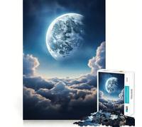 Puzzle da 1000 pezzi "Paesaggio mistico al chiaro di luna" per adulti, gioco di logica e rilassamento, bordi affilati, regalo di alta qualità (38x52cm)