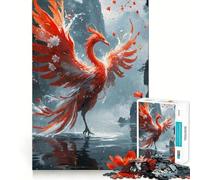 Puzzle da 1000 pezzi "Paesaggio nebbioso con fenice nascente" per adolescenti, ideale per rafforzare la memoria, calmare e rilassarsi, con bordi di qualità, regalo perfetto (38x26cm)