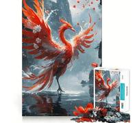 Puzzle da 1000 pezzi "Paesaggio nebbioso con fenice nascente" per adulti, ideale per rafforzare la memoria, creare un'atmosfera piacevole e creare un regalo raffinato (38x52cm)