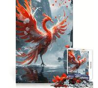 Puzzle da 1000 pezzi "Paesaggio nebbioso con fenice nascente" per ragazzi, ideale per stimolare la memoria, per il tempo libero a casa e per assemblare immagini (50x75cm) Un regalo perfetto