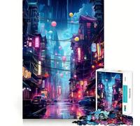 Puzzle da 1000 pezzi "Paesaggio notturno della città" per adulti, gioco di logica, ideale per rafforzare i legami familiari, con bordo premium e una piacevole sorpresa (38x26cm)
