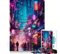 Puzzle da 1000 pezzi "Paesaggio notturno della città" per adulti, gioco per allenare la mente, antistress, artistico, da assemblare, regalo per festival (38x52cm)