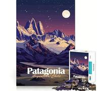 Puzzle da 1000 pezzi "Paesaggio notturno della Patagonia",gioco di assemblaggio pulito,regalo intelligente,momento di relax,decorazione natalizia (38x26cm)