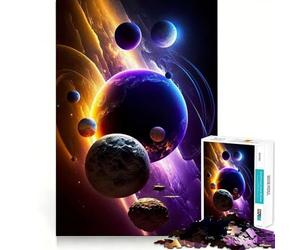 Puzzle da 1000 pezzi "Paesaggio onirico celeste",taglio preciso,arte,logica,gioco di pensiero,gioco tranquillo,attività per compleanno (50x75cm)