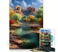 Puzzle da 1000 pezzi "Paesaggio onirico del sud-ovest" per adulti, gioco intellettuale, calma e relax, taglio preciso, oggetto dei desideri di Babbo Natale (50x75cm)