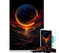 Puzzle da 1000 pezzi "Paesaggio planetario con orizzonte luminoso" per ragazzi, ideale per stimolare la memoria, per il tempo libero a casa e per assemblare immagini Un regalo perfetto (50x75cm)
