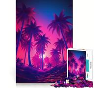 Puzzle da 1000 pezzi, paesaggio tropicale retrò da sogno, incastro perfetto, gioco artistico, sfida mentale, divertimento per il tempo libero, regalo di compleanno (50x75cm)