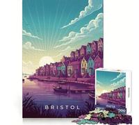 Puzzle da 1000 pezzi "Paesaggio urbano di Bristol all'alba" per adulti, stimola la creatività, ideale per il tempo libero, con bordi precisi e un regalo perfetto (50x75cm)