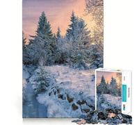 Puzzle da 1000 pezzi "Paese delle meraviglie invernale" gioco cognitivo divertente,componenti robusti e ben rifiniti,ideale per momenti di tranquillità e allenamento mentale a casa (38x52cm)