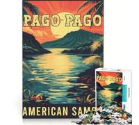 Puzzle da 1000 pezzi Pago Pago in American Samoa | Difficile Difficile Interazione genitore-figlio Compleanno e regali unici 38x52cm