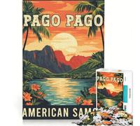 Puzzle da 1000 pezzi Pago Pago in American Samoa | Gara di velocità manuale Ogni pezzo è unico Adatto alle coppie 38x26cm